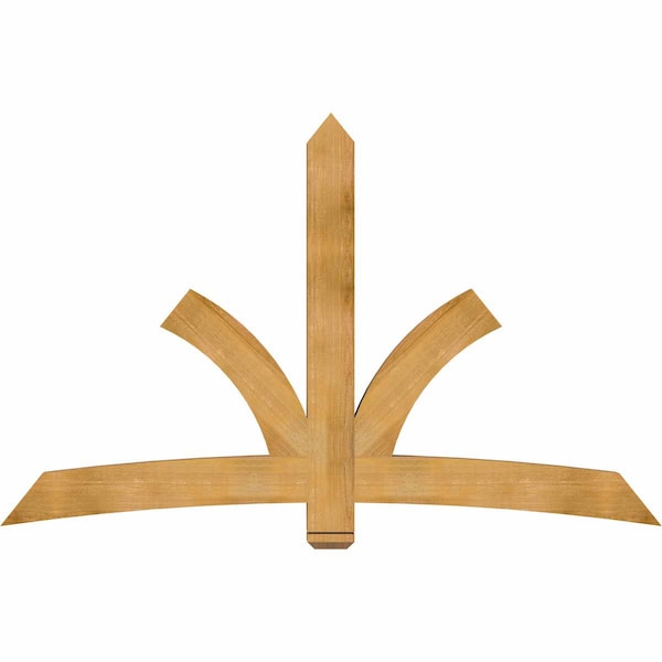 Ekena Millwork Davenport Rough Sawn Timber Gable Bracket, Western Red Cedar, 84"W x 53"H x 4"D x 6"F, 15/12 Pitch GBW084X53X0406DAV00RWR - main